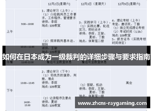 如何在日本成为一级裁判的详细步骤与要求指南