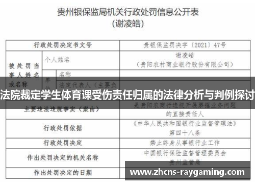 法院裁定学生体育课受伤责任归属的法律分析与判例探讨